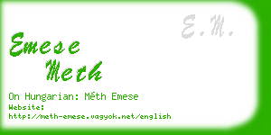 emese meth business card